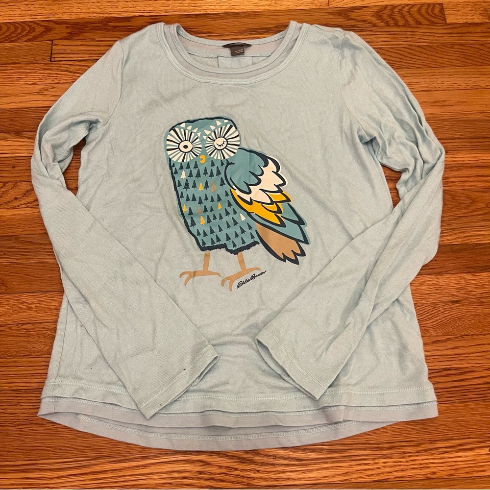 Eddie Bauer long sleeve owl tee